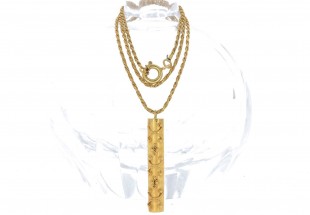 Fio e Pingente em OURO 19,2K - FILIGRANA