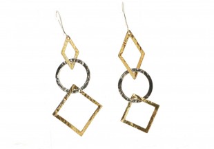 Brincos em PRATA Dourada 925