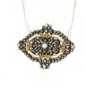 Alfinete ANTIGO em OURO 19.2K - 87 Diamantes
