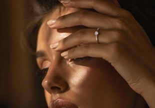 Anel em OURO 19.2K - 1 Diamante