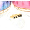 Anel em OURO 19,2K - 10 DIAMANTEs e 4 SAFIRAS