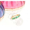Anel em OURO 14K - 7 ESMERALDAS e 12 DIAMANTES