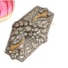 Alfinete ANTIGO em OURO 19.2K e Prata - DIAMANTES