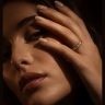Anel em OURO 14k - 7 DIAMANTES