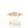 Anel em OURO 14k - 7 DIAMANTES