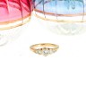 Anel em OURO 14k - 7 DIAMANTES