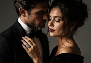 Anel ANTIGO em OURO 19,2k e Prata - DIAMANTES