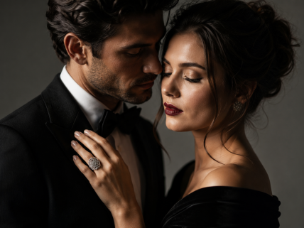 Anel ANTIGO em OURO 19,2k e Prata - DIAMANTES
