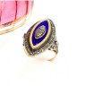 Anel ANTIGO em OURO 19,2k e Prata - DIAMANTES