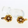 Brincos ANTIGOS em OURO 19,2K - 2 DIAMANTES