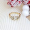 Anel em OURO 19,2K - 7 DIAMANTES