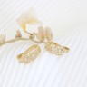 Brincos em OURO 19,2K - 28 DIAMANTES