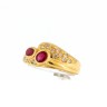 Anel em OURO 19,2K - 14 DIAMANTES e 2 RUBIS