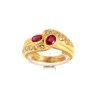 Anel em OURO 19,2K - 14 DIAMANTES e 2 RUBIS