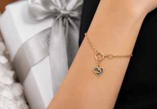 Pulseira com pendente em OURO 19,2K