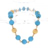 Pulseira em OURO de 19,2k e Turquesa