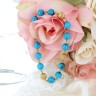 Pulseira em OURO de 19,2k e Turquesa