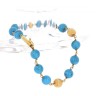Pulseira em OURO de 19,2k e Turquesa