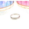 Anel em OURO Branco 19.2K - 7 Diamantes