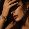 Bracelete em OURO 18k e PÉROLAS NATURAIS