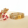 Bracelete em OURO 18k e PÉROLAS NATURAIS