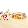 Bracelete em OURO 18k e PÉROLAS NATURAIS