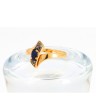  Anel em OURO 19,2K - 4 DIAMANTES e 1 SAFIRA