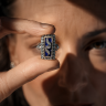 Anel ANTIGO em OURO 19,2K, Prata e DIAMANTES