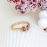 Anel em ouro 19,2K DIAMANTES e RUBIS