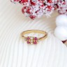 Anel em ouro 19,2K DIAMANTES e RUBIS