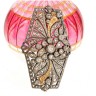 Alfinete ANTIGO em OURO 19.2K e Prata - DIAMANTES