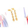 Brincos em  Ouro de 19,2K -  8 DIAMANTES