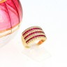 Anel em OURO 18K - 33 ESPINELAS e 48 DIAMANTES