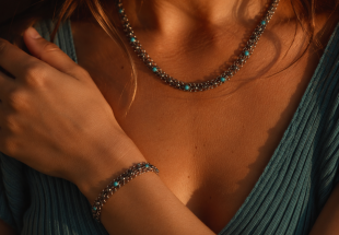 Conjunto Pulseira e colar em PRATA 835