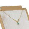 Colar em OURO 19,2K - 30 DIAMANTES e ESMERALDA 
