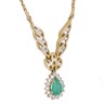 Colar em OURO 19,2K - 30 DIAMANTES e ESMERALDA 