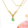 Colar em OURO 19,2K - 30 DIAMANTES e ESMERALDA 