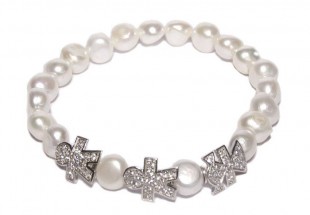 Pulseira em PRATA e Perólas de Cultura